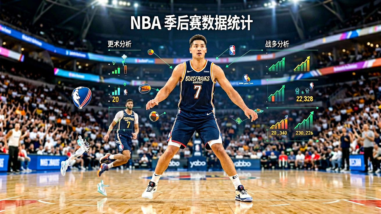 球员数据统计图表，呈现关键比赛指标
